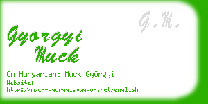 gyorgyi muck business card
